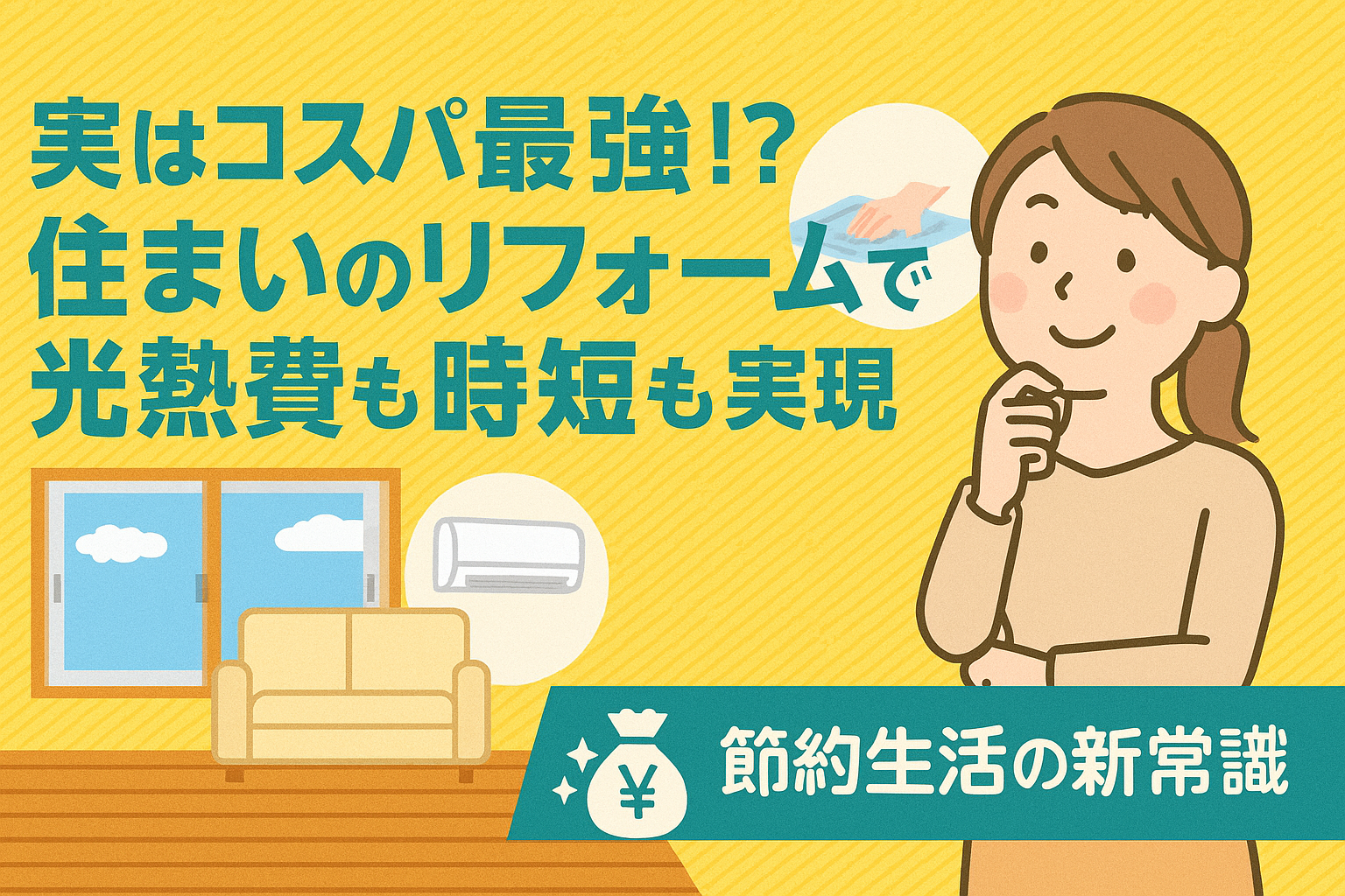 実はコスパ最強！？住まいのリフォームで光熱費も時短も実現｜節約生活の新常識のアイキャッチ画像